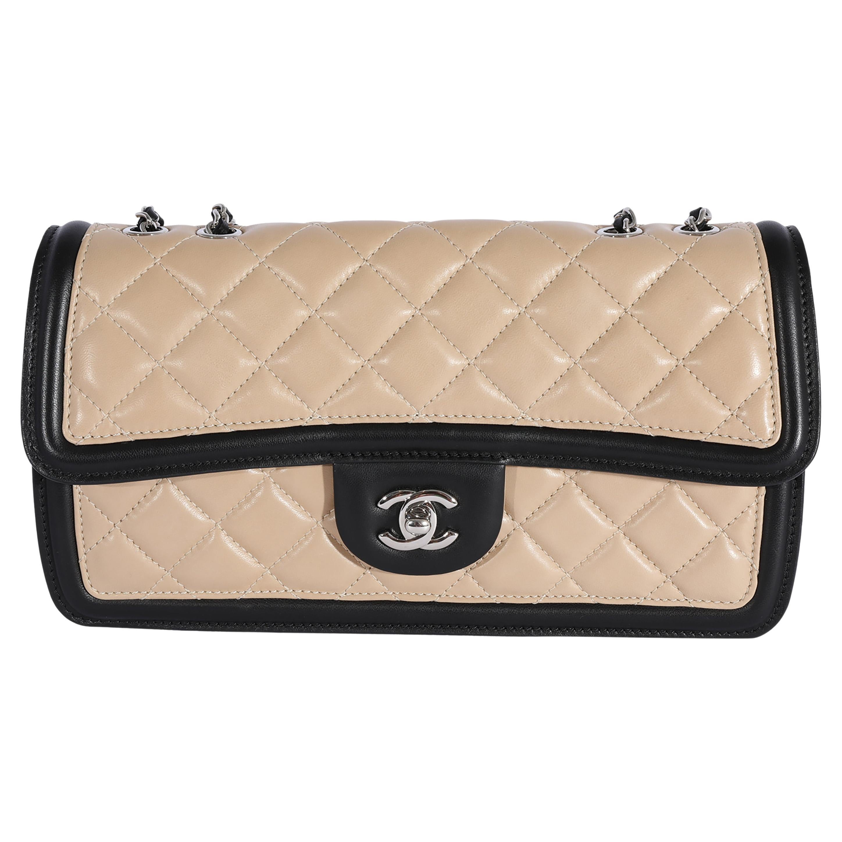 Chanel Tricolor Quilted Lambskin Medium Graphic Flap Bag For Sale at  1stDibs