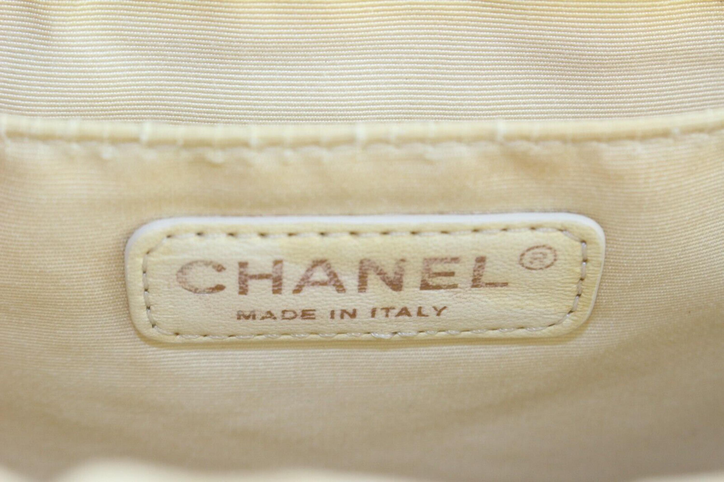 Chanel Grand sac à rabat classique matelassé tricolore rose et jaune, réédition 4CC0413 7