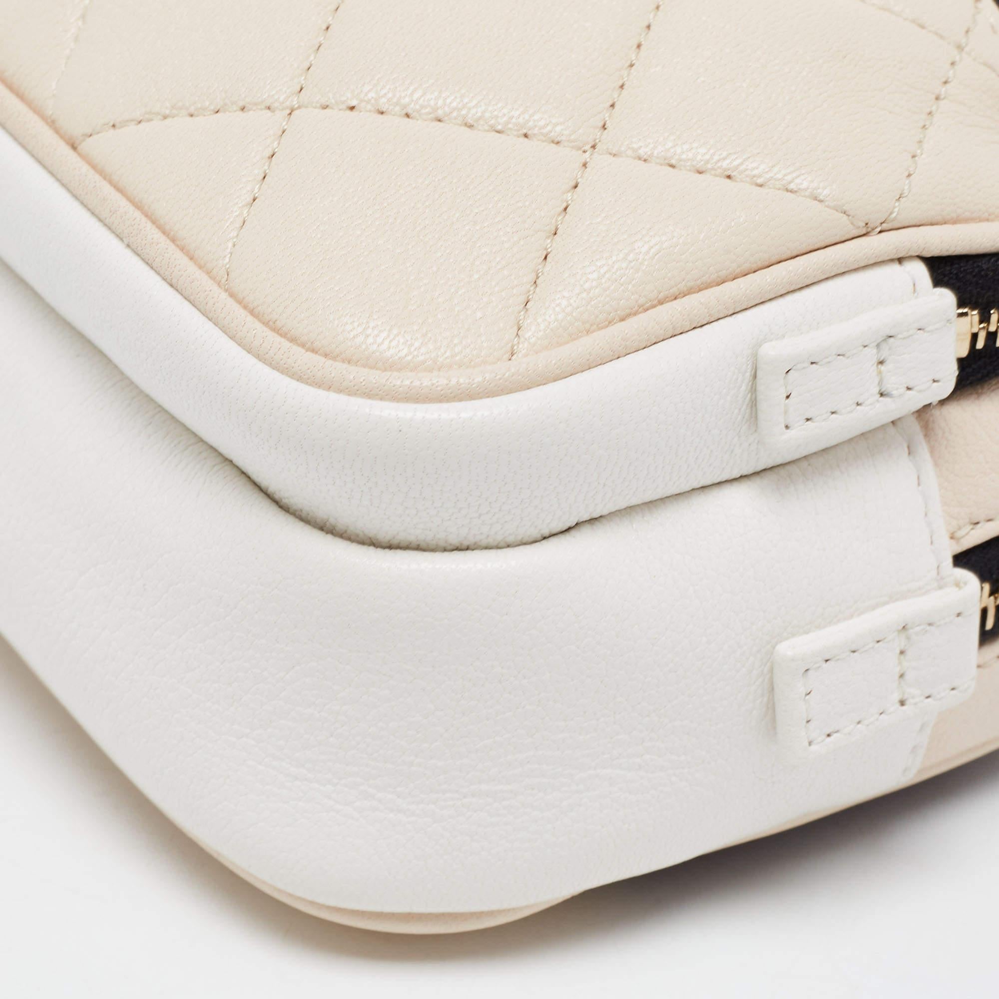Chanel Tricolor Quilted Leather Belt Bag 3