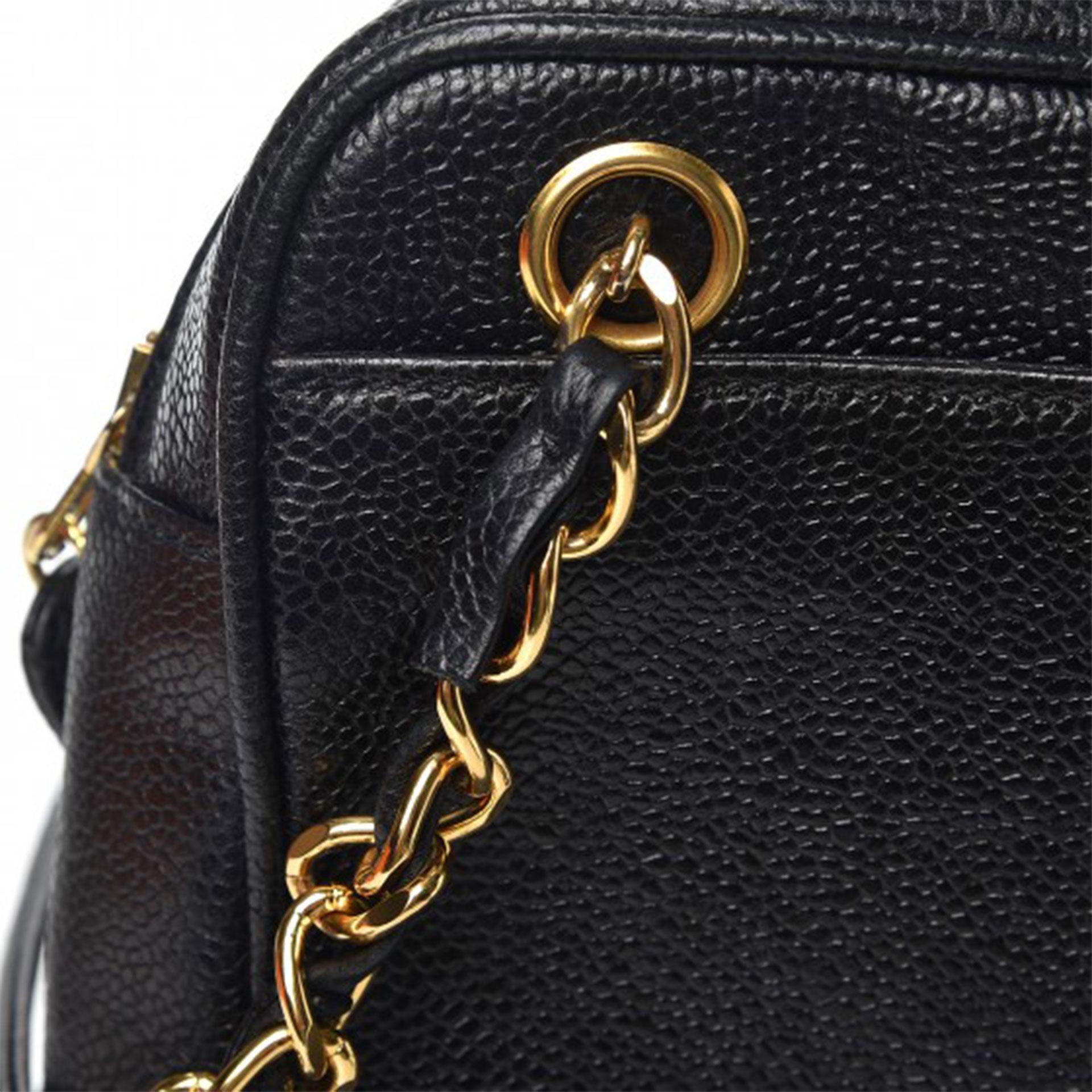 Chanel Triple CC Stitched Black Caviar Shoulder Tote Bon état - En vente à Miami, FL