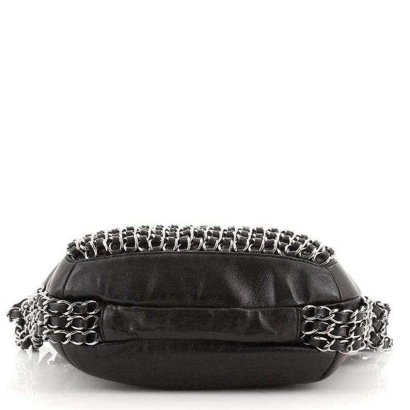 Chanel Triple Chain Hobo Lambskin Small In Good Condition In NY, NY