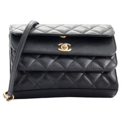 Chanel Triple Flap Bag Quilted Calfskin Small