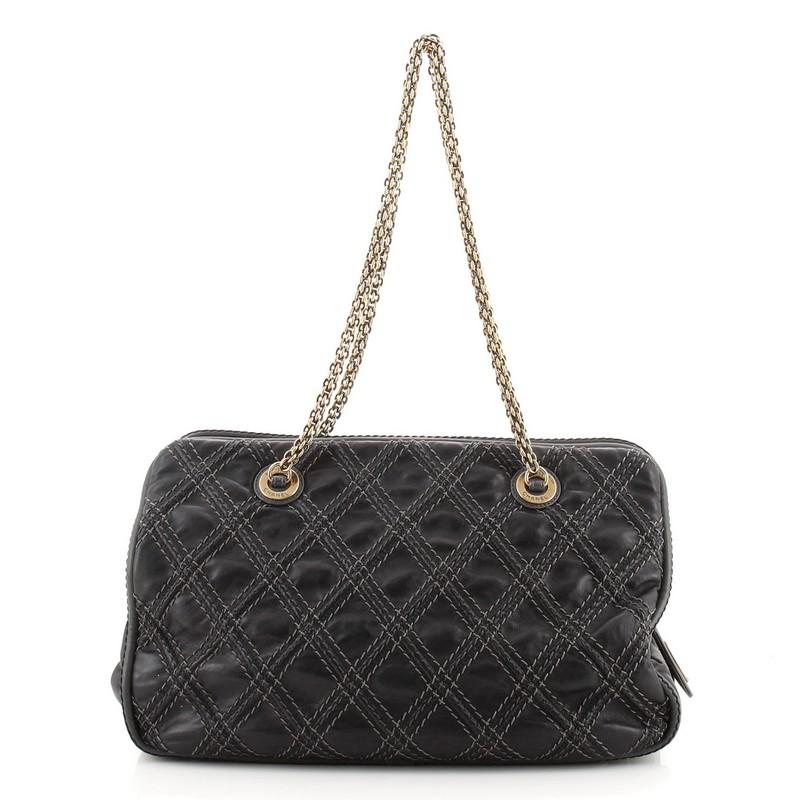 Chanel Triptych Tote Quilted Calfskin In Good Condition In NY, NY