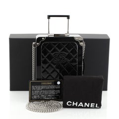 Chanel Trolley Minaudiere Plexiglass and Quilted Patent