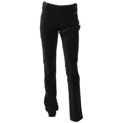 Chanel trousers in black velvet touch cotton