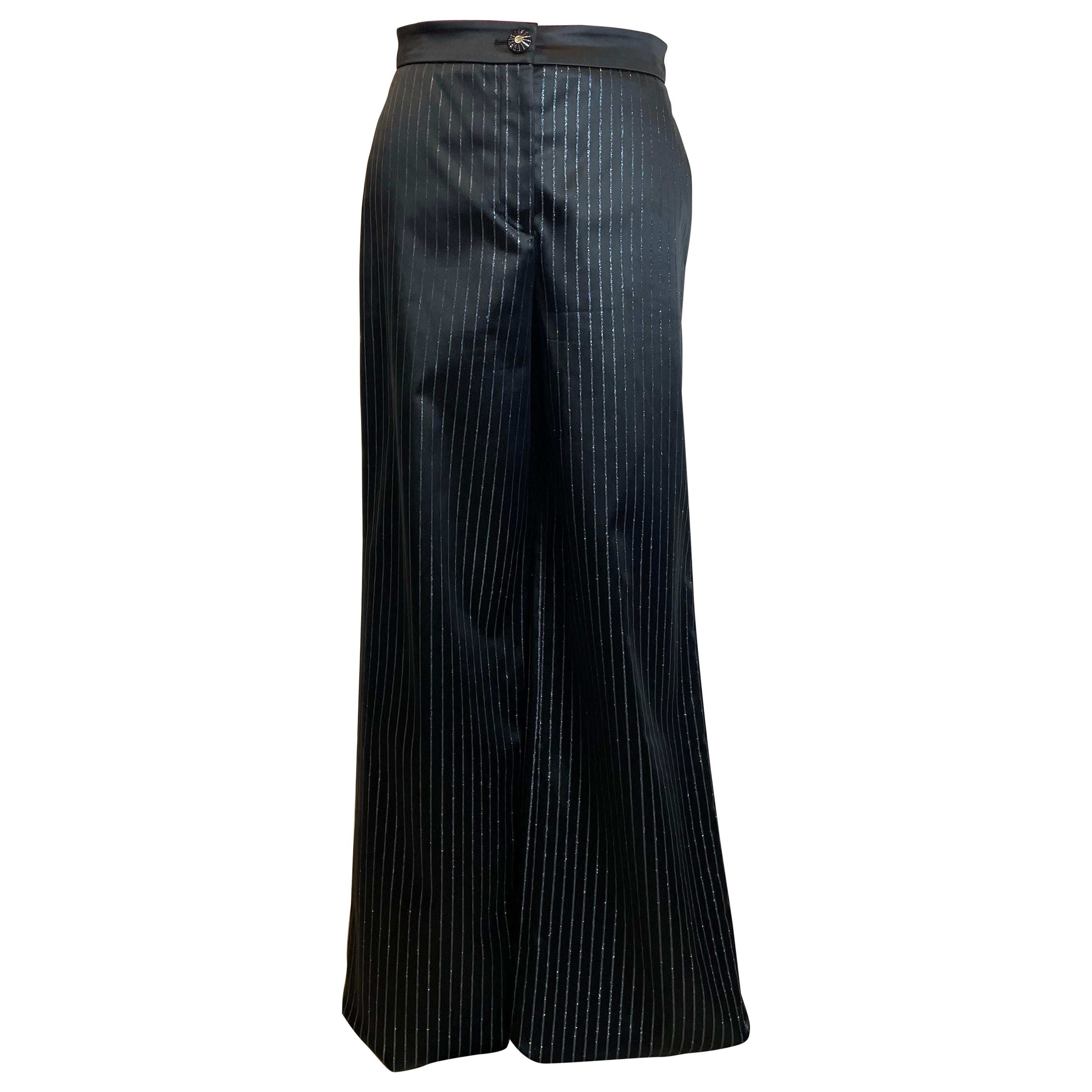 Pantalones Chanel con líneas de lúrex