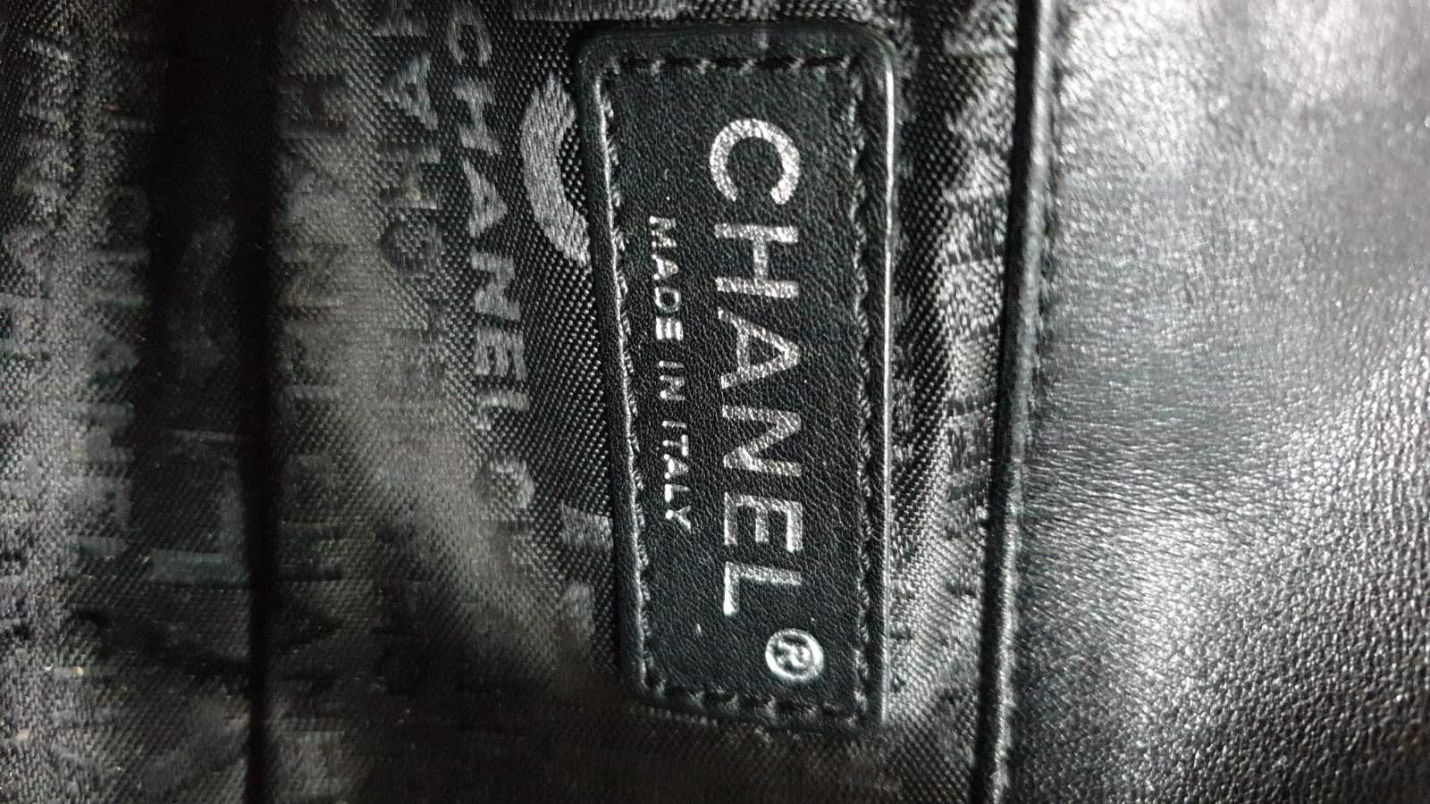 CHANEL Turn Lock Choco Bar Chain Pouch Satin Black CC Bag 1
