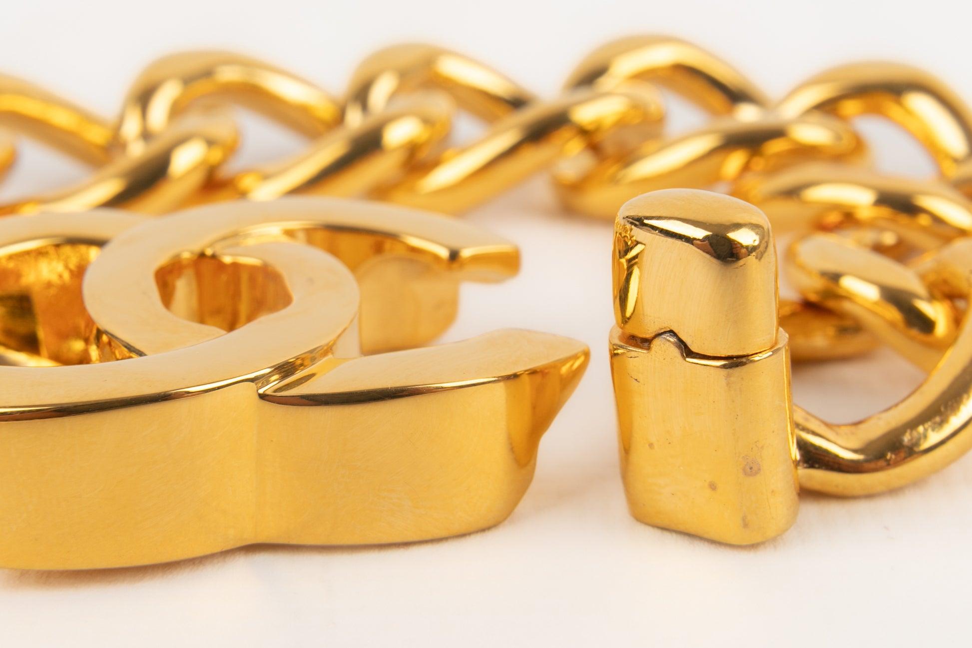 Women's Chanel Turnlock Bracelet with Large Links and Turnlock Fastener, 1995