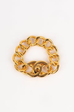 Chanel Turnlock Bracelet with Large Links and Turnlock Fastener, 1995