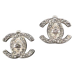 Vintage Chanel Turnlock Earrings, 1996