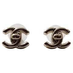 Chanel Turnlock Earrings in Light Gold Size Small