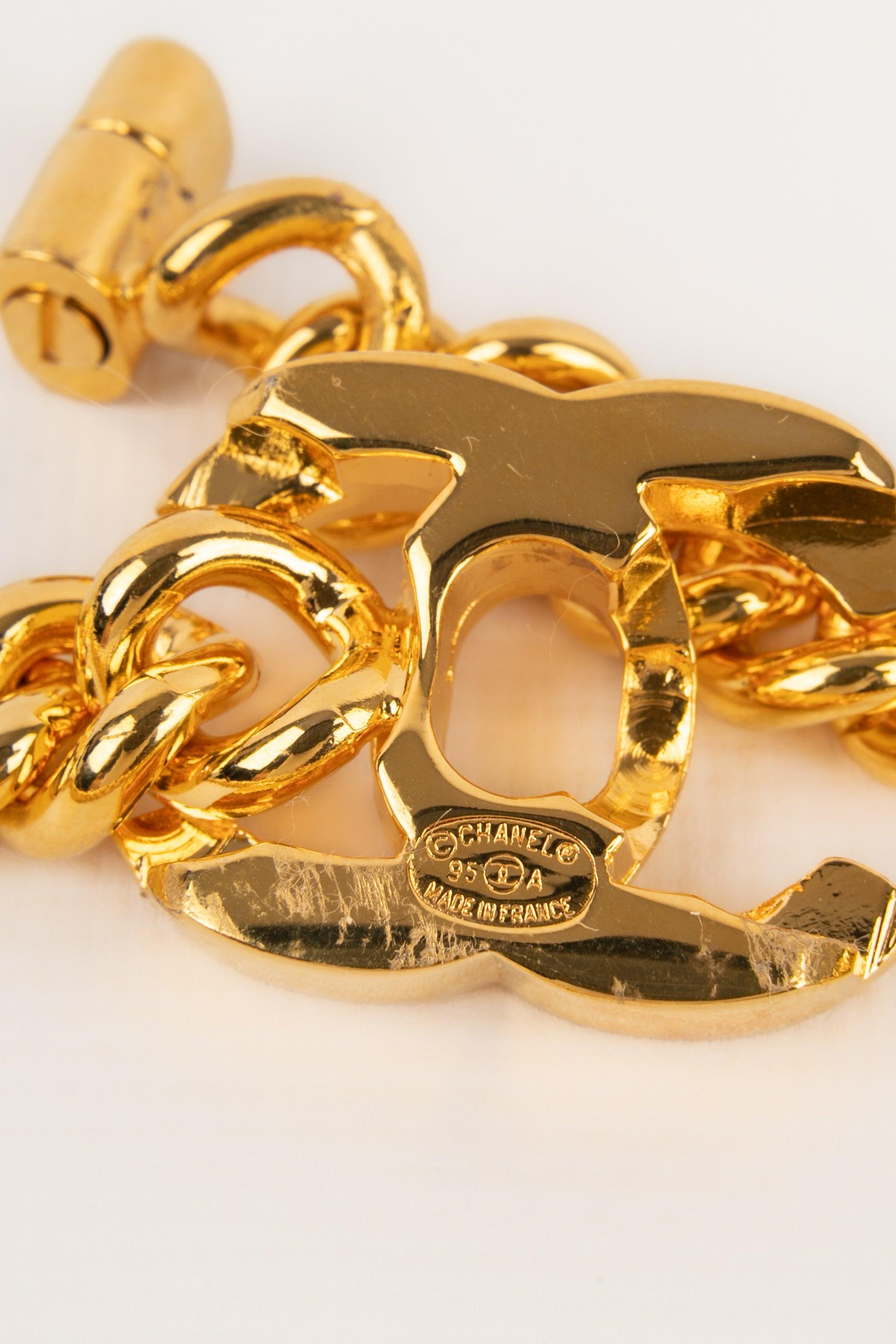 Chanel Turnlock Golden Metal Necklace, 1995 3