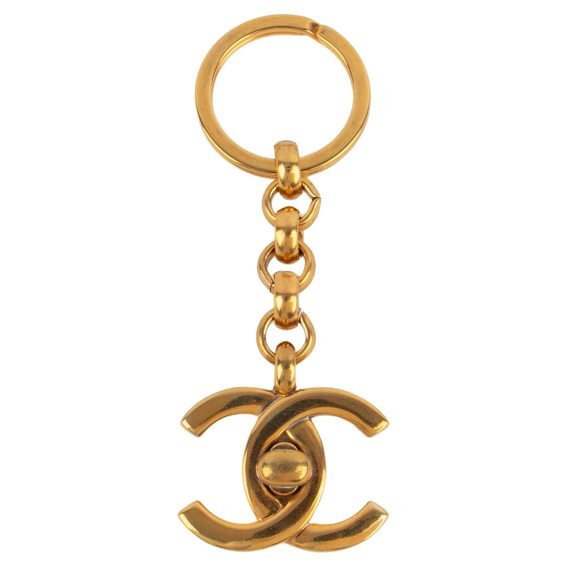Chanel turnlock keyring For Sale