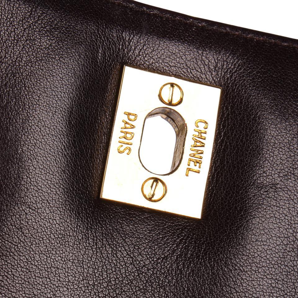 Chanel Turnlock Slingback Backpack Suede Leather Brown For Sale 5