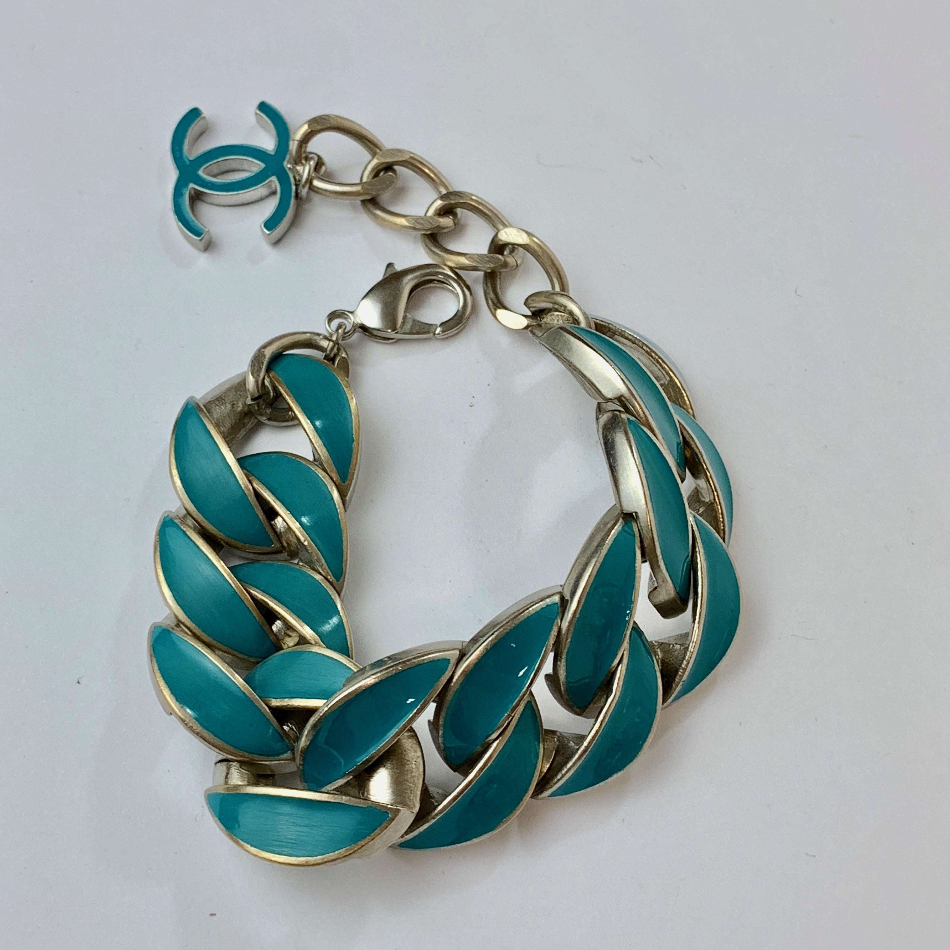 Women's CHANEL Turquoise Enamelled Bracelet 