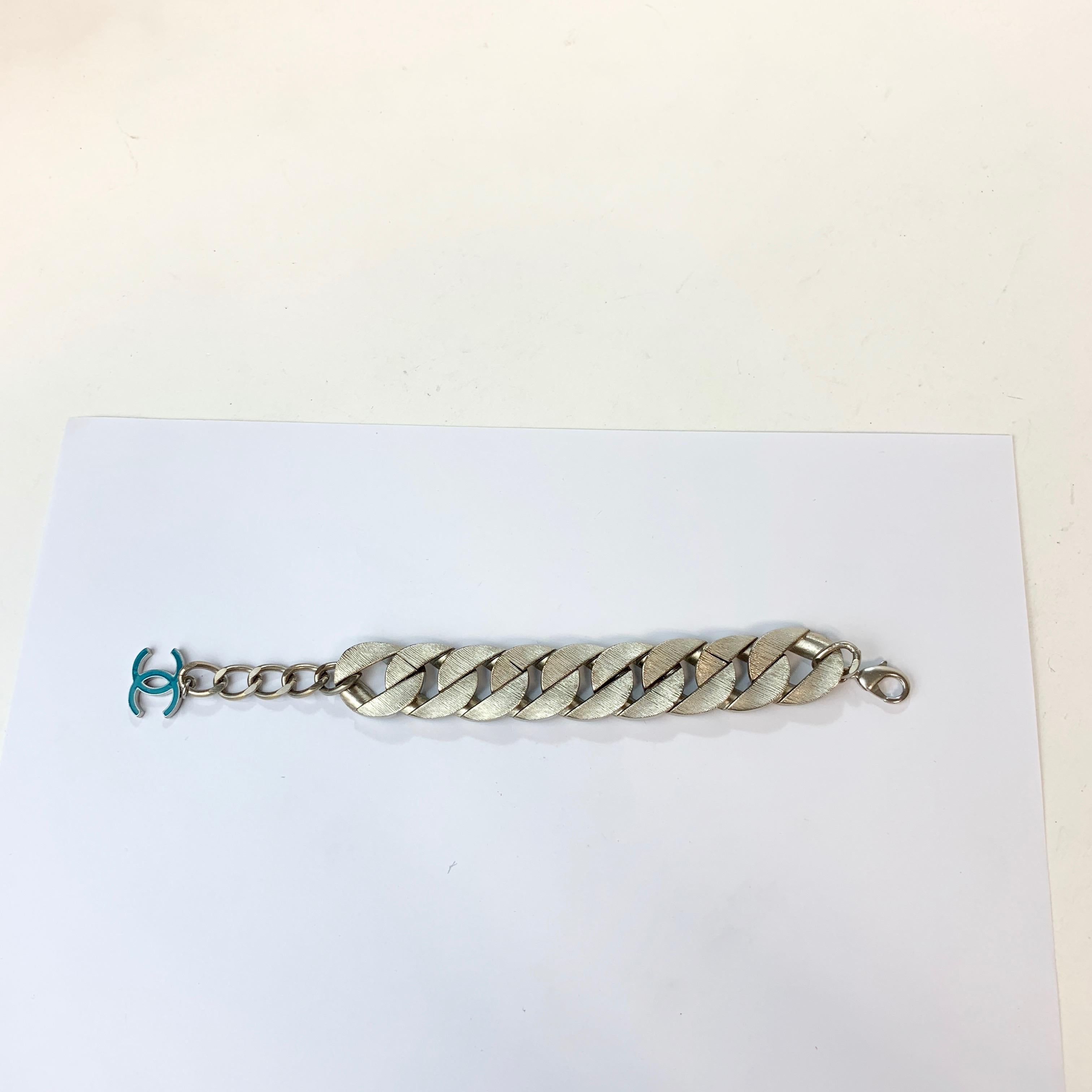 CHANEL Turquoise Enamelled Bracelet  1