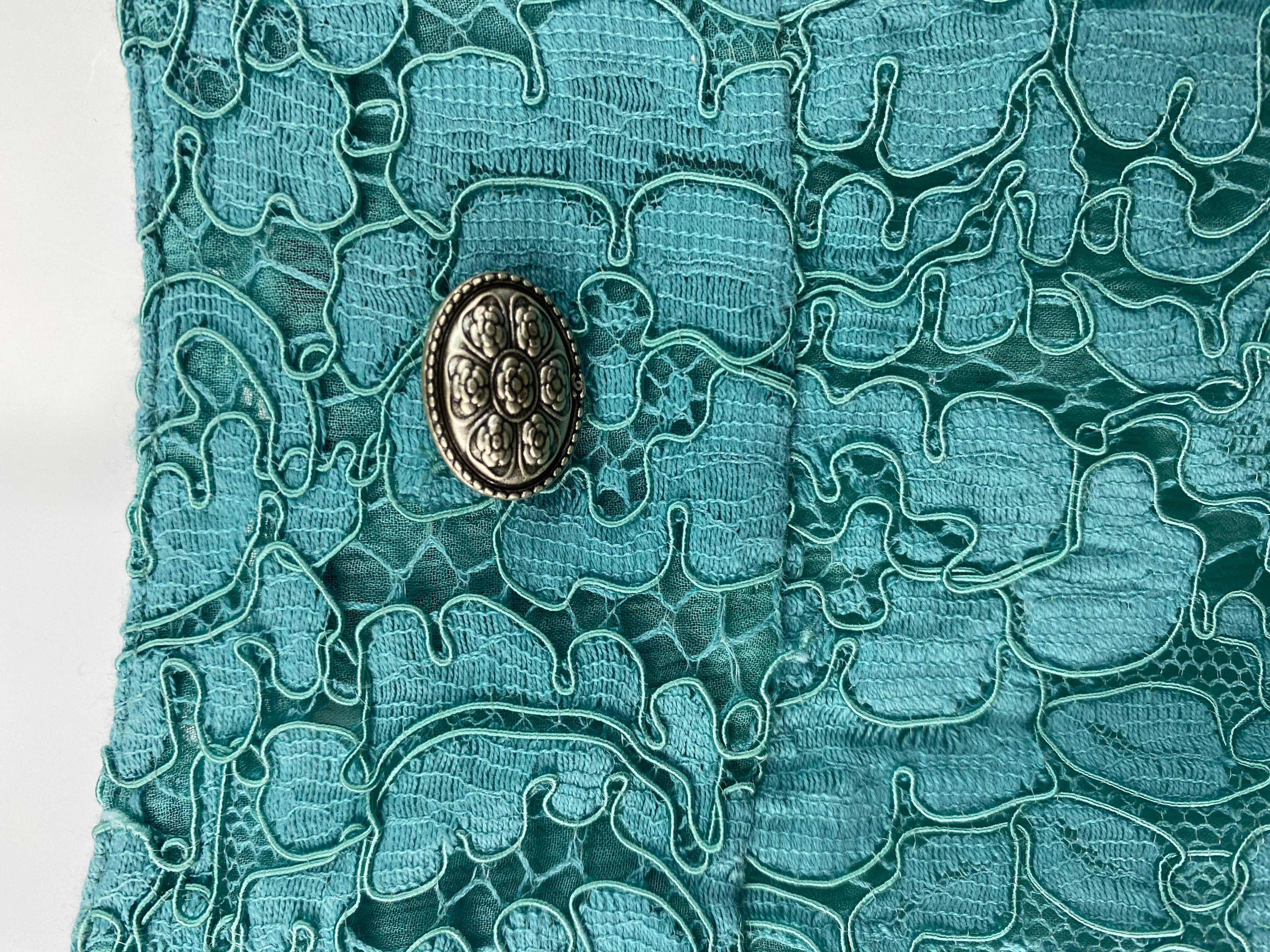 turquoise skirt set
