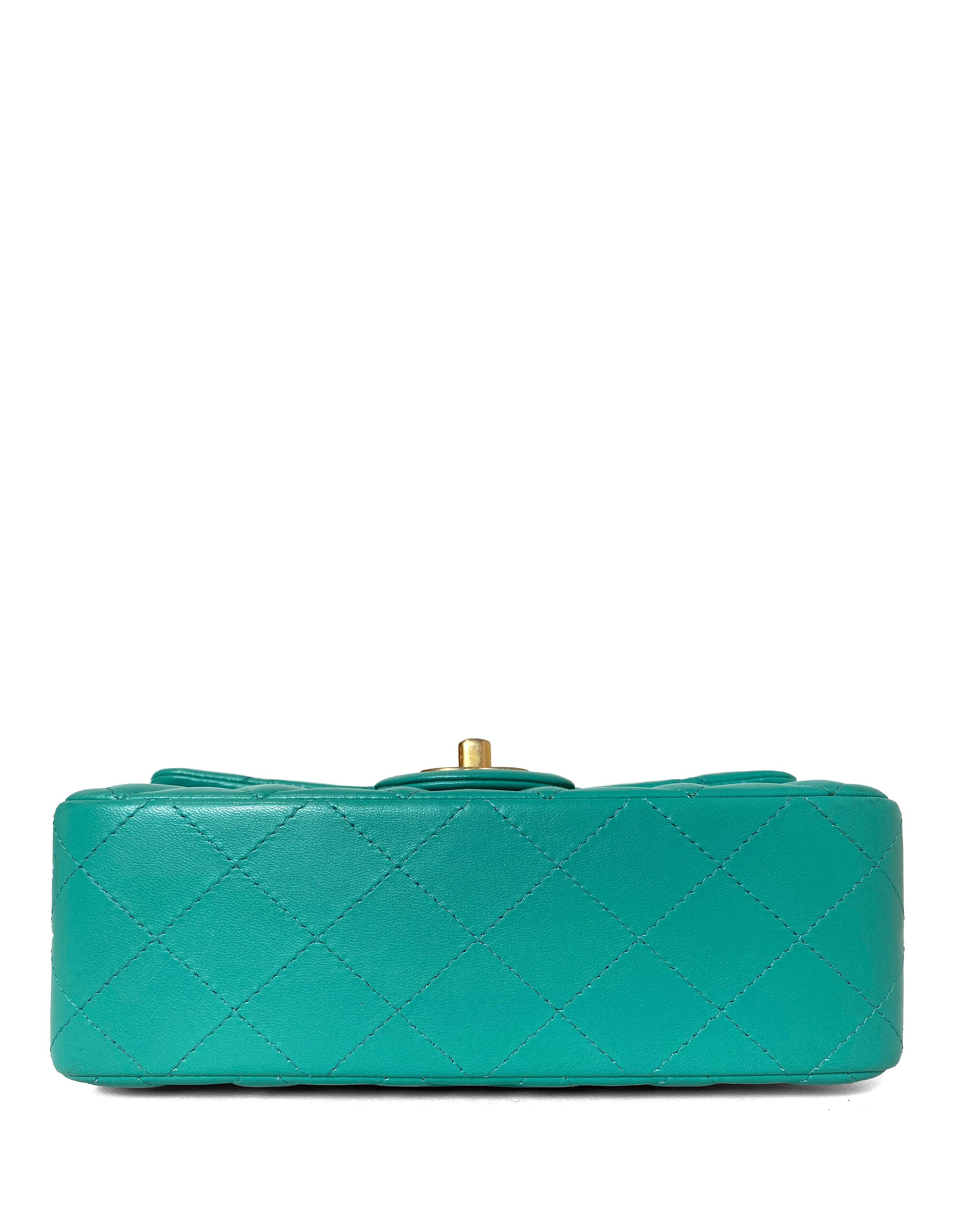 turquoise chanel bag