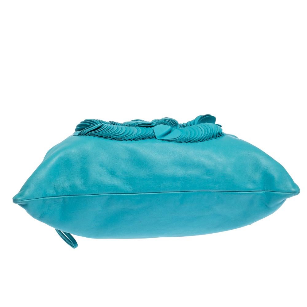Chanel Turquoise Leather Disc Bon Bon Bag 1