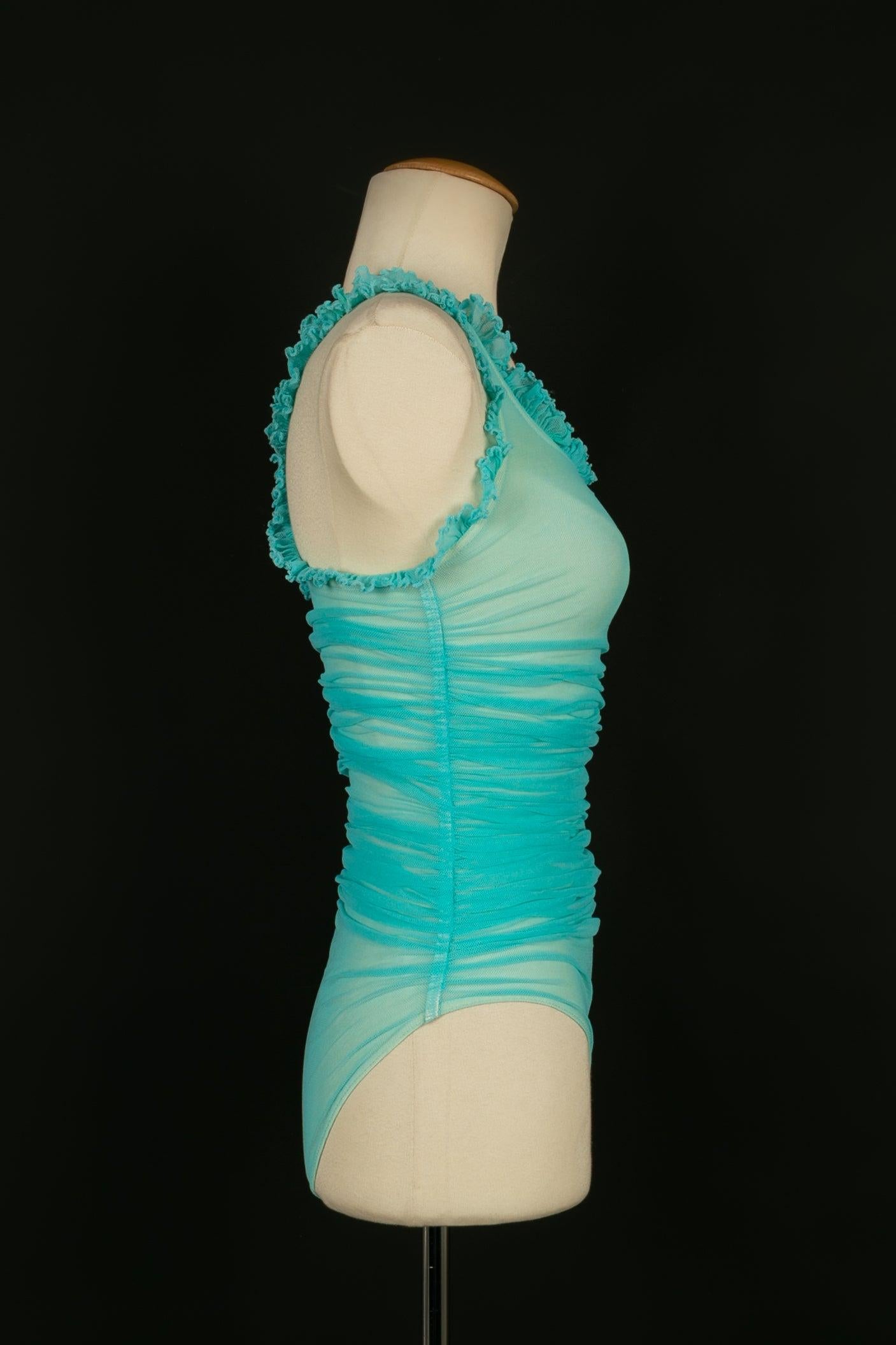 Women's Chanel Turquoise Swimsuit / Bodysuit, 2001 For Sale