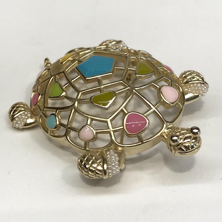 Chanel Turtle Brooch, 2019 Cruise Collection In Excellent Condition In New York, NY