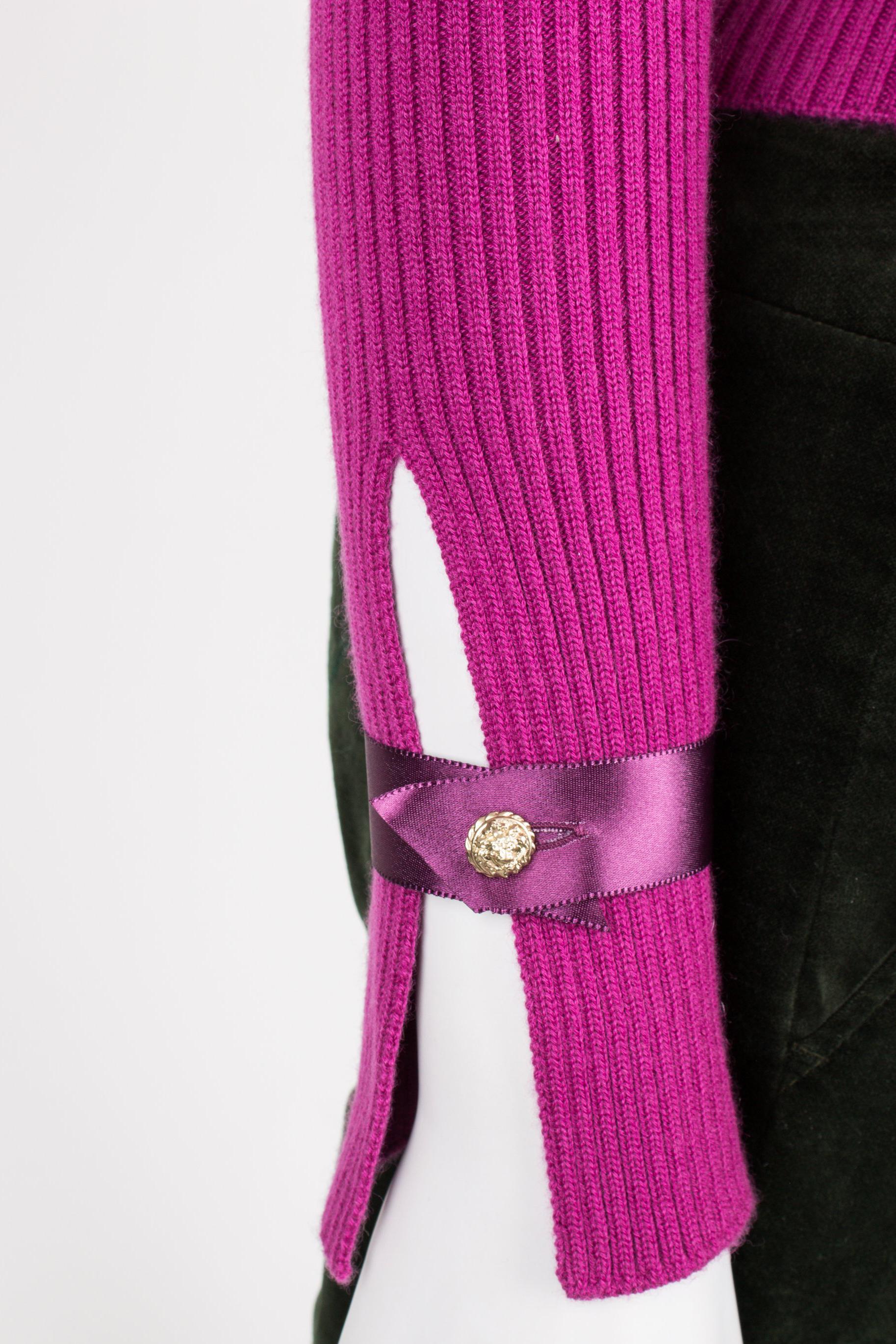 Purple Chanel Turtle Neck Cashmere Sweater - purple For Sale