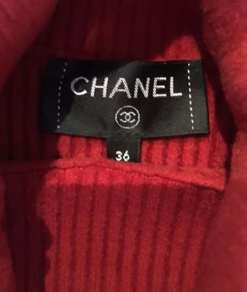 Chanel Rollkragenpullover mit CC-Logo  im Angebot 3