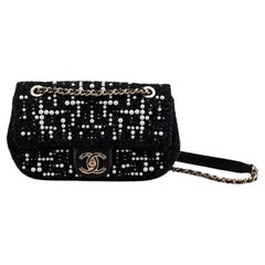 Chanel Tweed and Pearl Mini Flap Bag