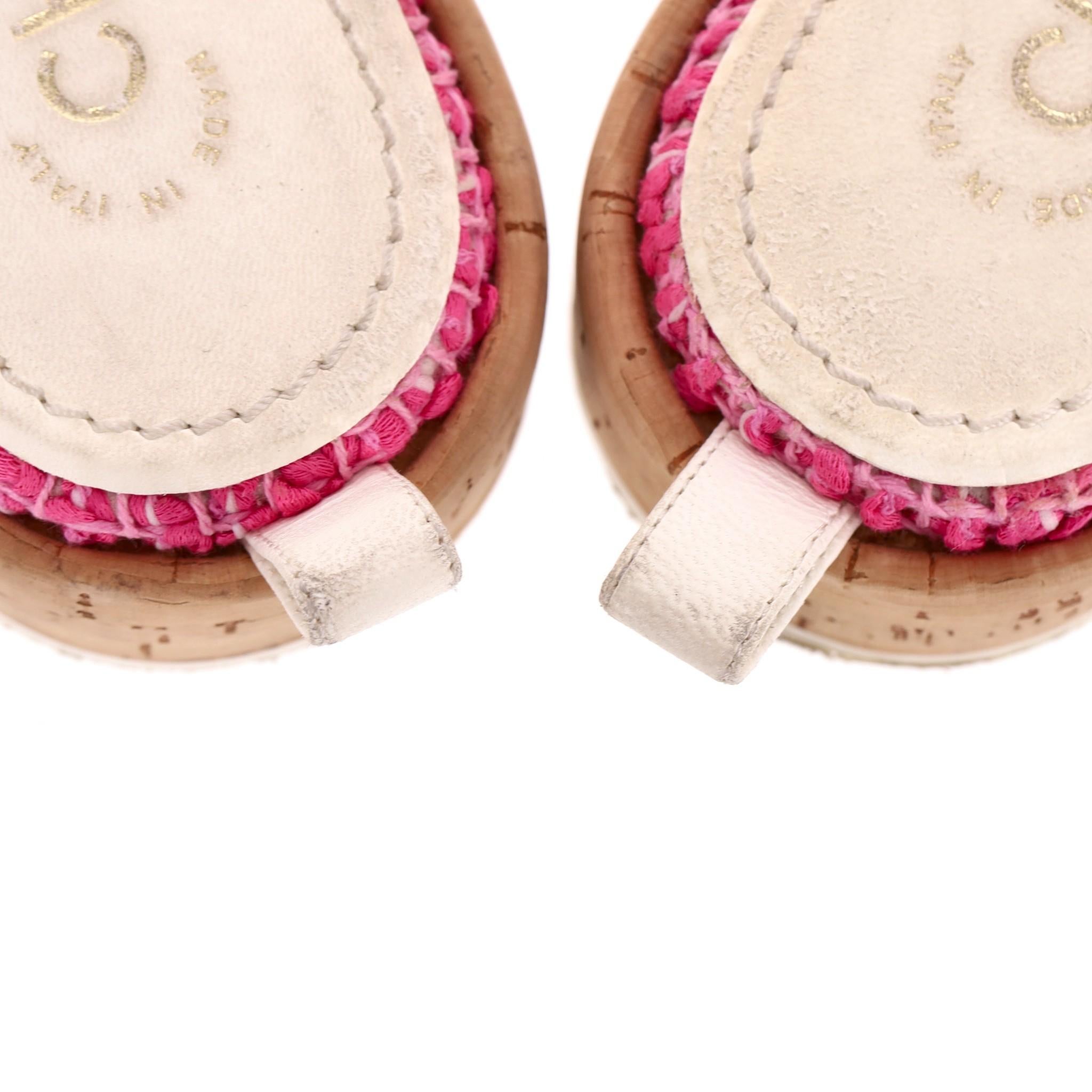 Chanel Tweed 'Chanel' Logo Sandals 6