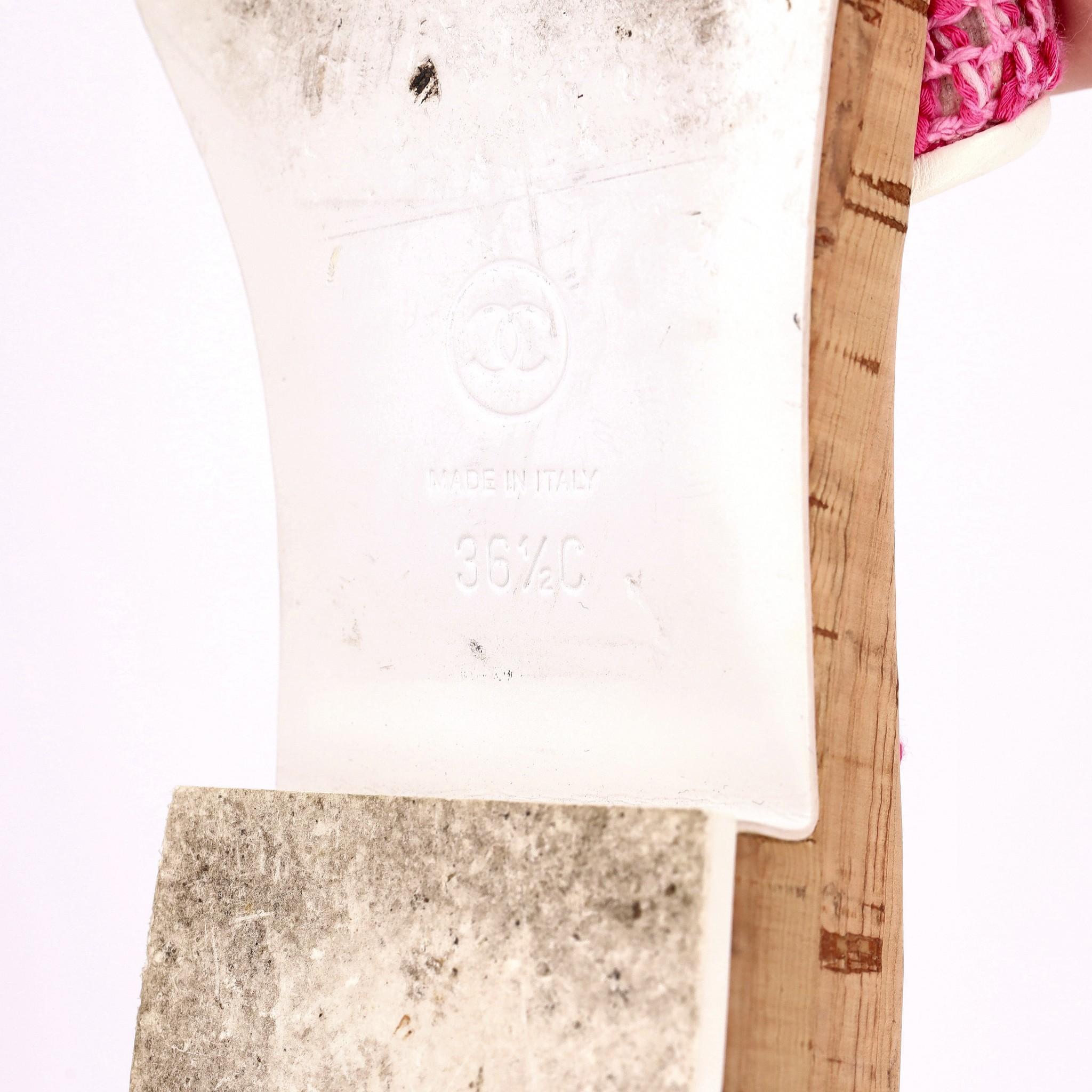 Chanel Tweed 'Chanel' Logo Sandals 8