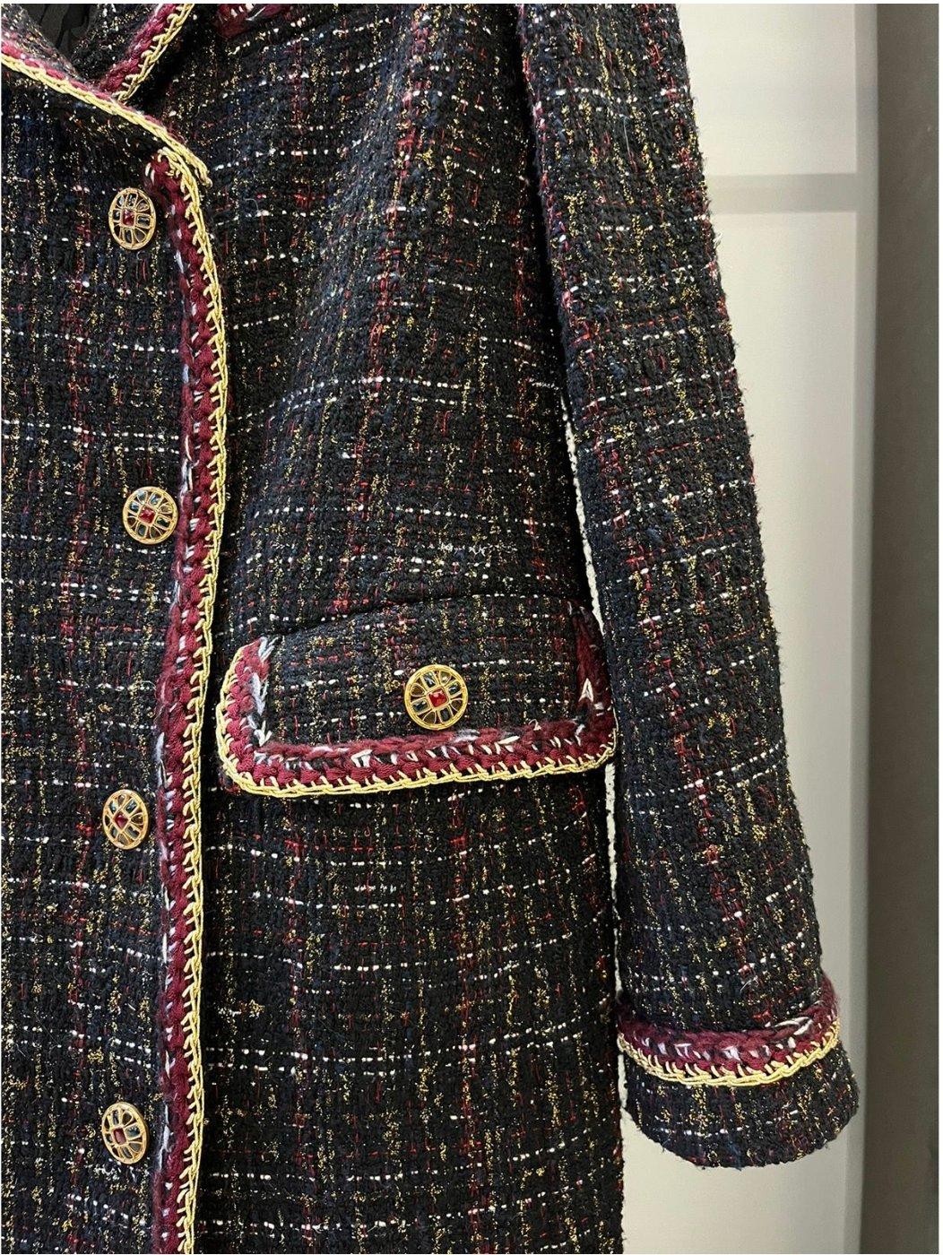Women's or Men's Chanel Tweed Coat For Sale