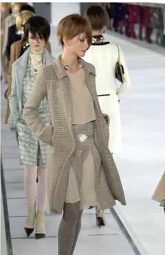 Ensemble manteau/chemise en tweed Chanel