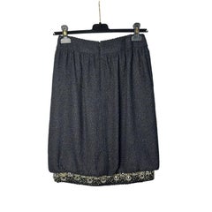 Chanel Tweed Embroidery Skirt Sz.36