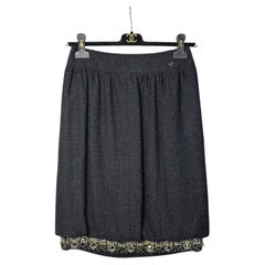 Jupe en tweed brodé Chanel Sz.36