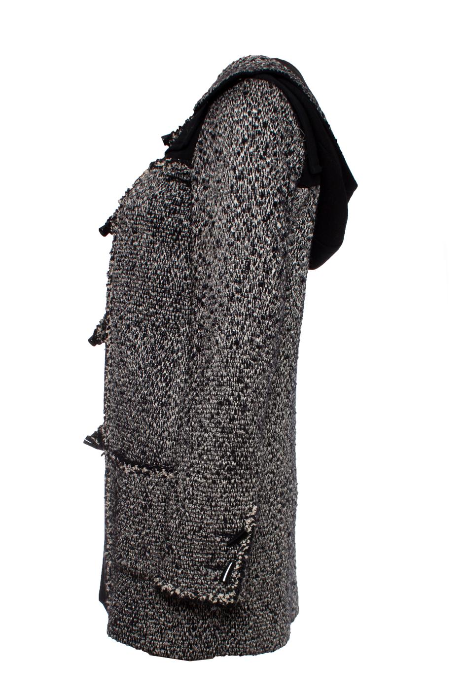 Chanel, tweed hooded monty coat. In Good Condition For Sale In AMSTERDAM, NL