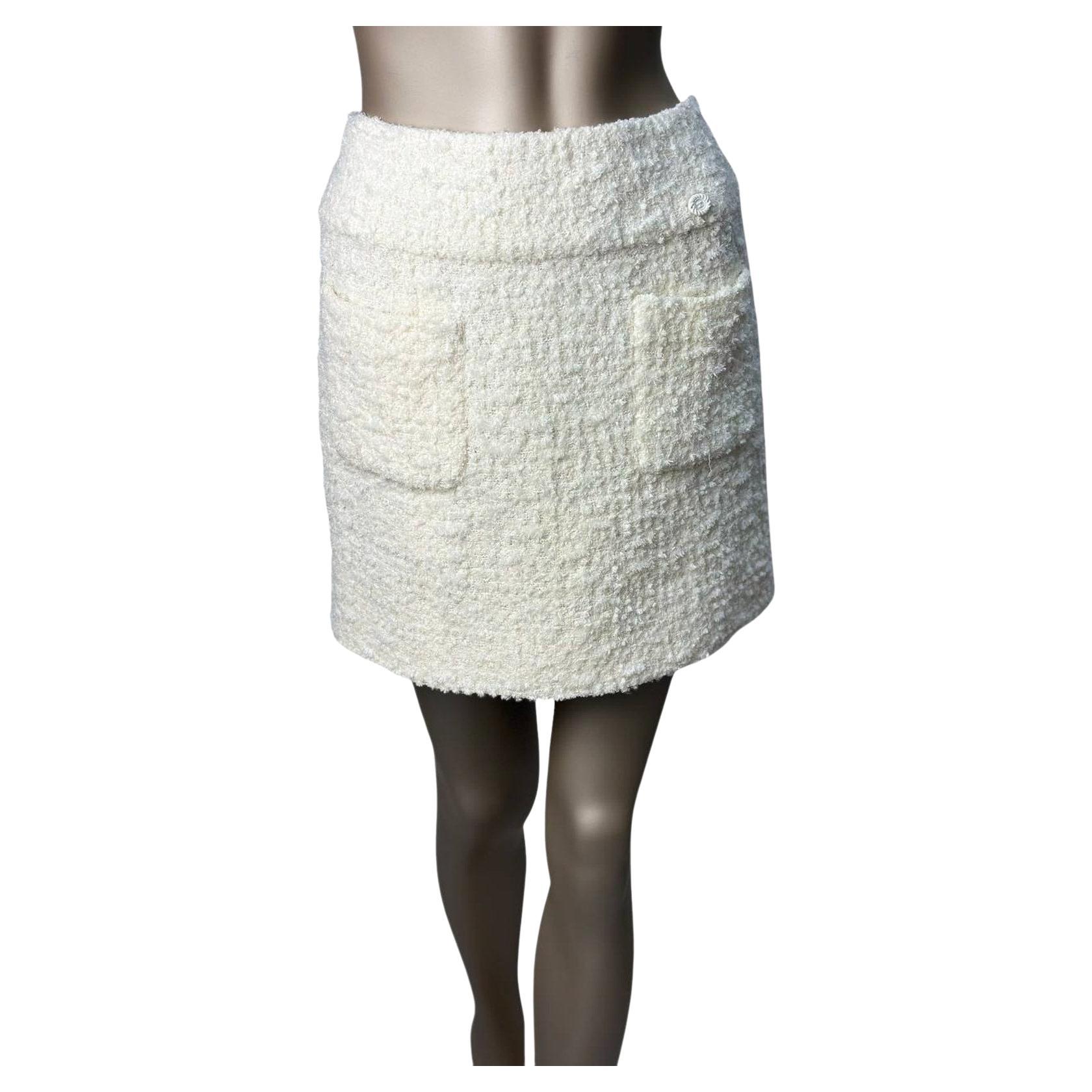 Mini gonna Chanel in tweed avorio sz.40