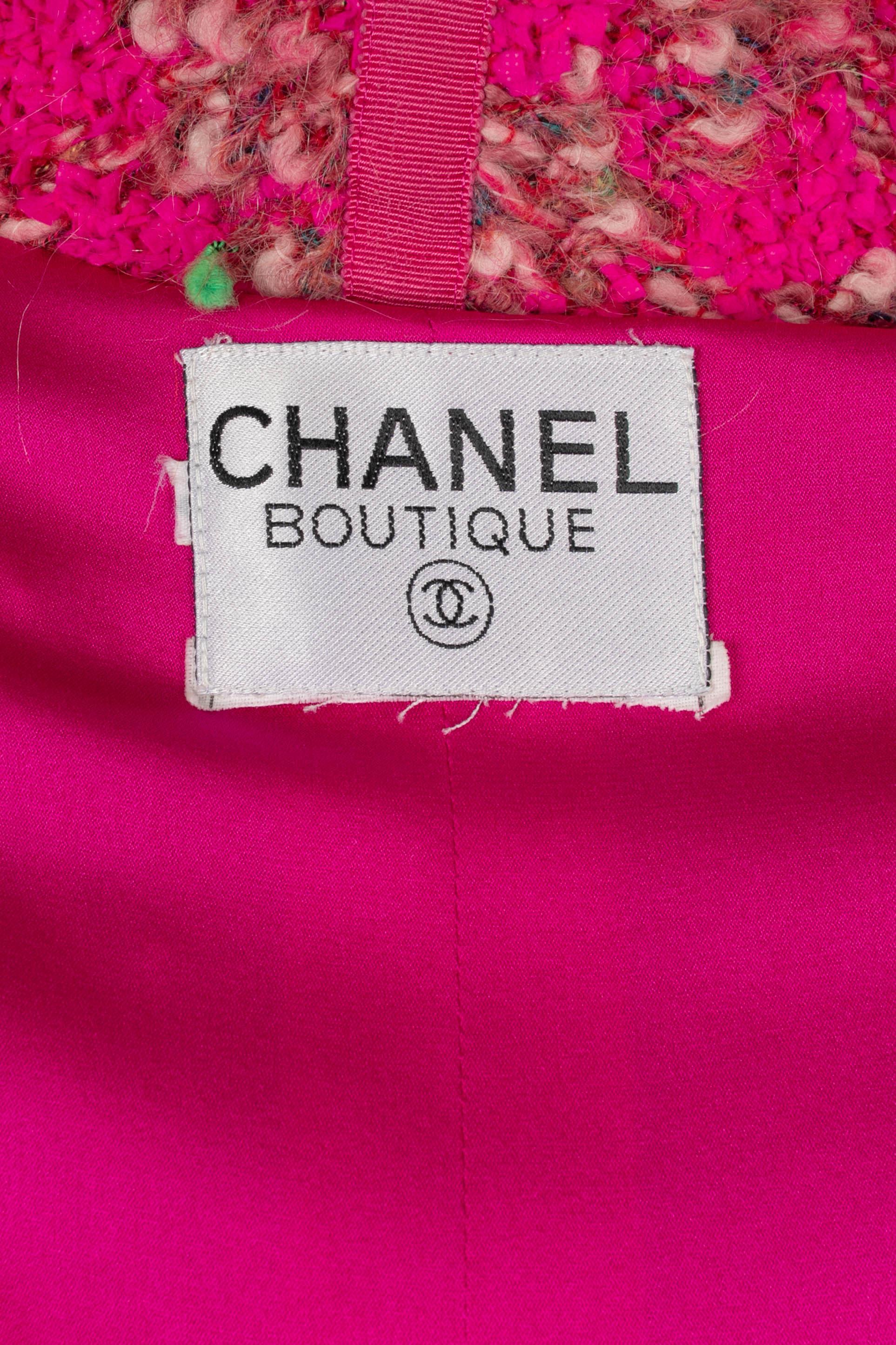 Chanel tweed jacket 1991 For Sale 5