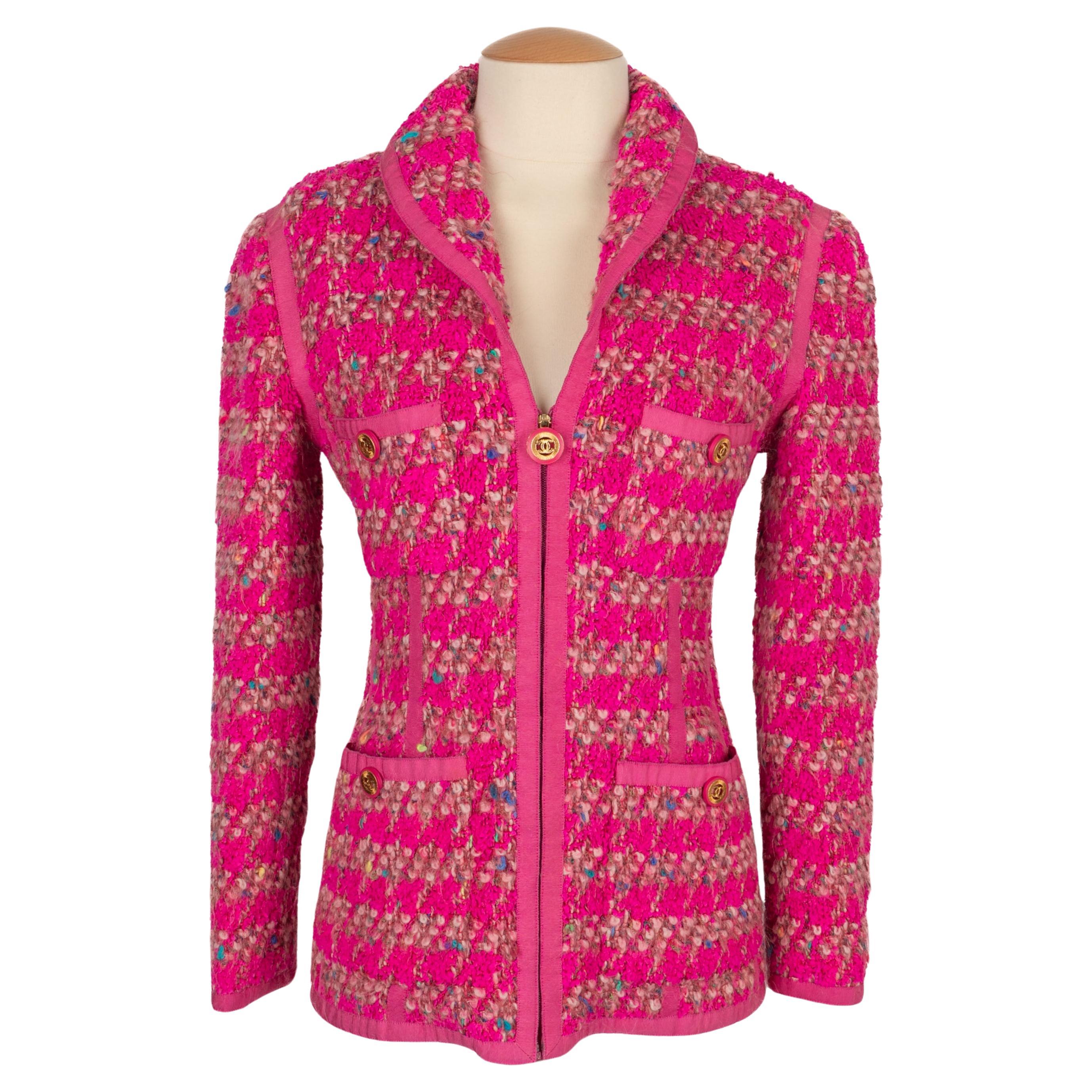 Chanel tweed jacket 1991 For Sale