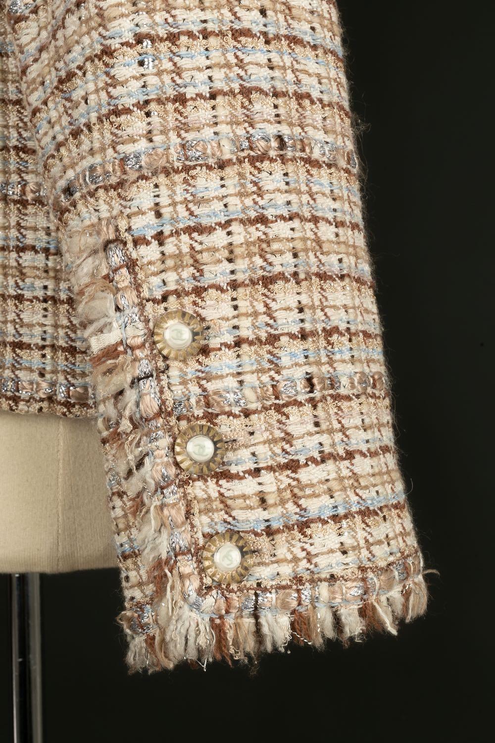 Chanel Tweed Jacket and Skirt Set For Sale 3