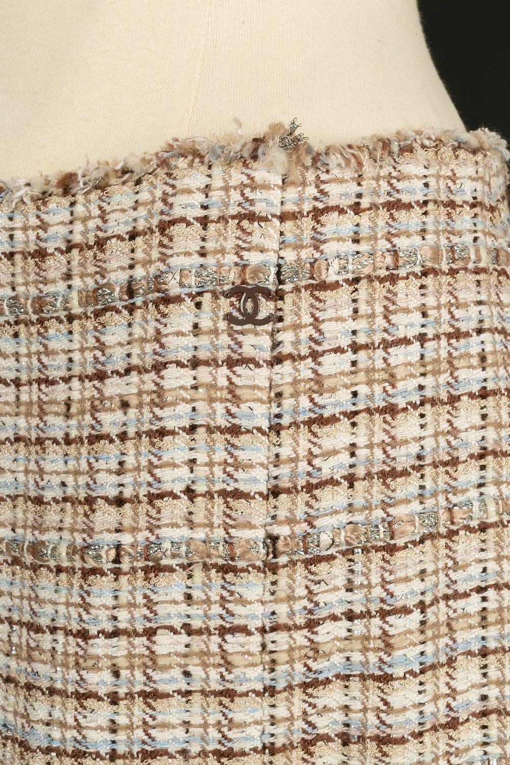 Chanel - Ensemble veste et jupe en tweed en vente 10
