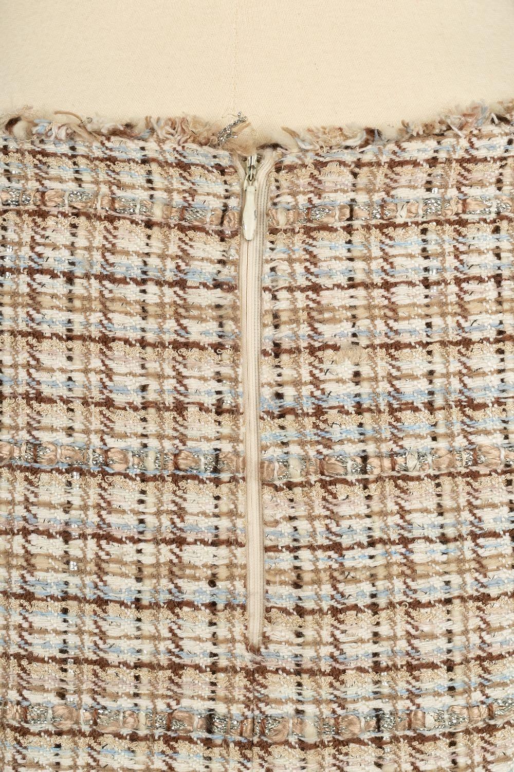 Chanel - Ensemble veste et jupe en tweed en vente 11