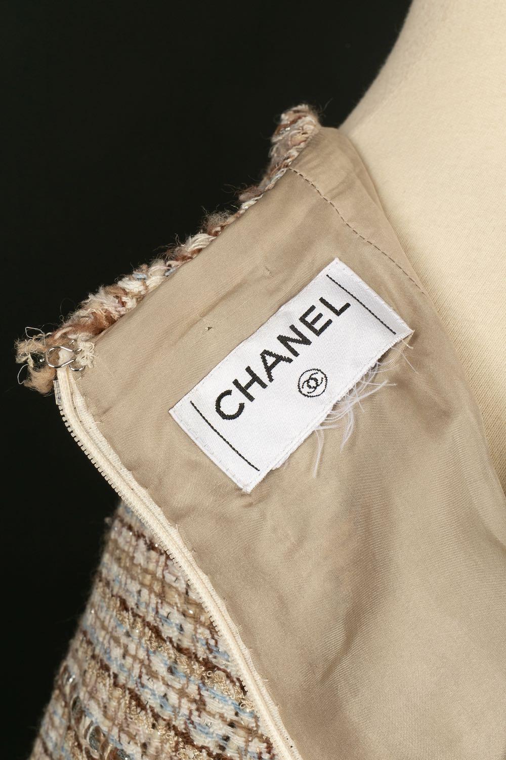 Chanel Tweed Jacket and Skirt Set For Sale 9