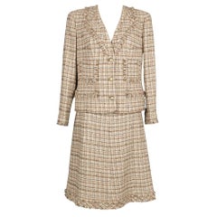 Chanel Tweed-Jacke und Rock-Set aus Tweed