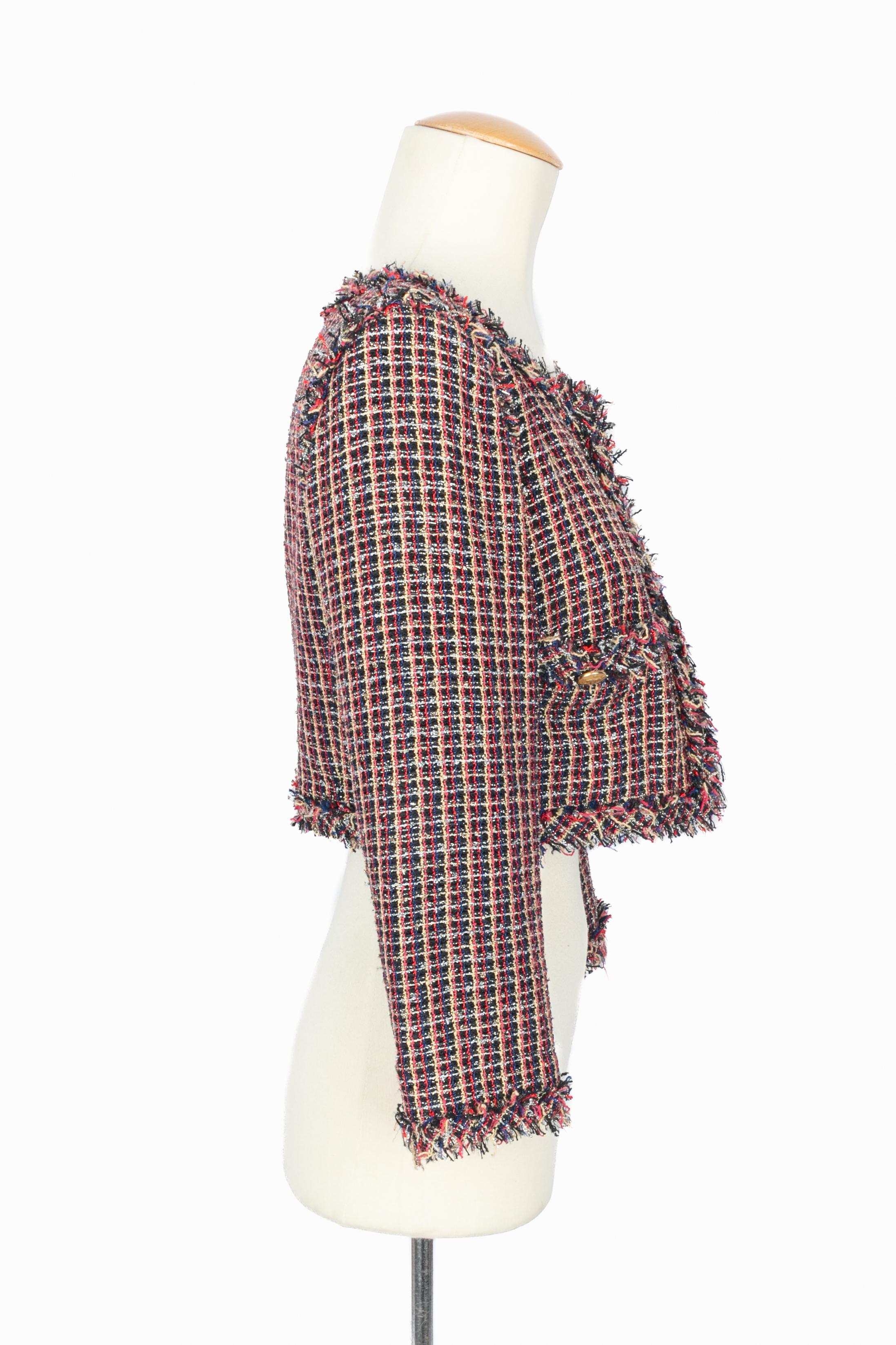 Beige Veste en tweed Chanel Croisière 2011 en vente