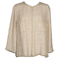 Chaqueta Chanel de tweed bordada con lentejuelas y perlas