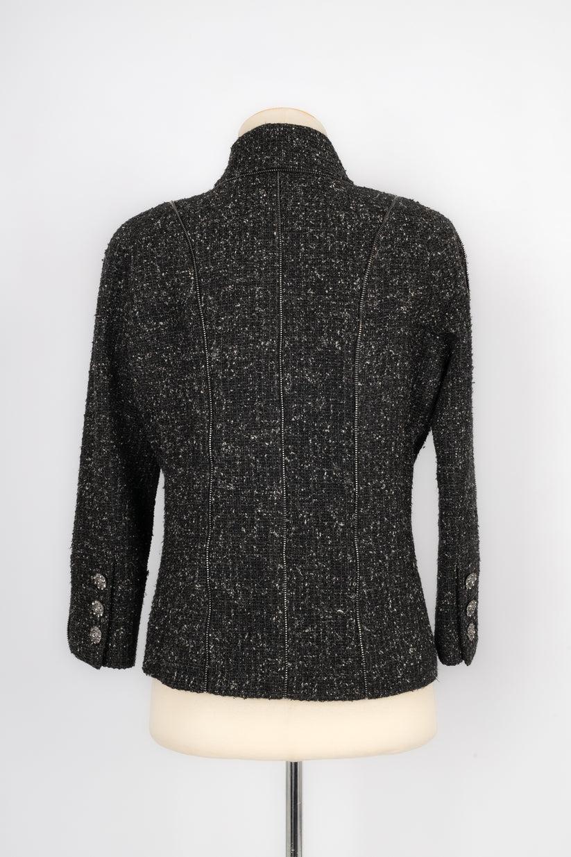 Chanel Tweed-Jacke aus Tweed im Zustand „Hervorragend“ im Angebot in SAINT-OUEN-SUR-SEINE, FR