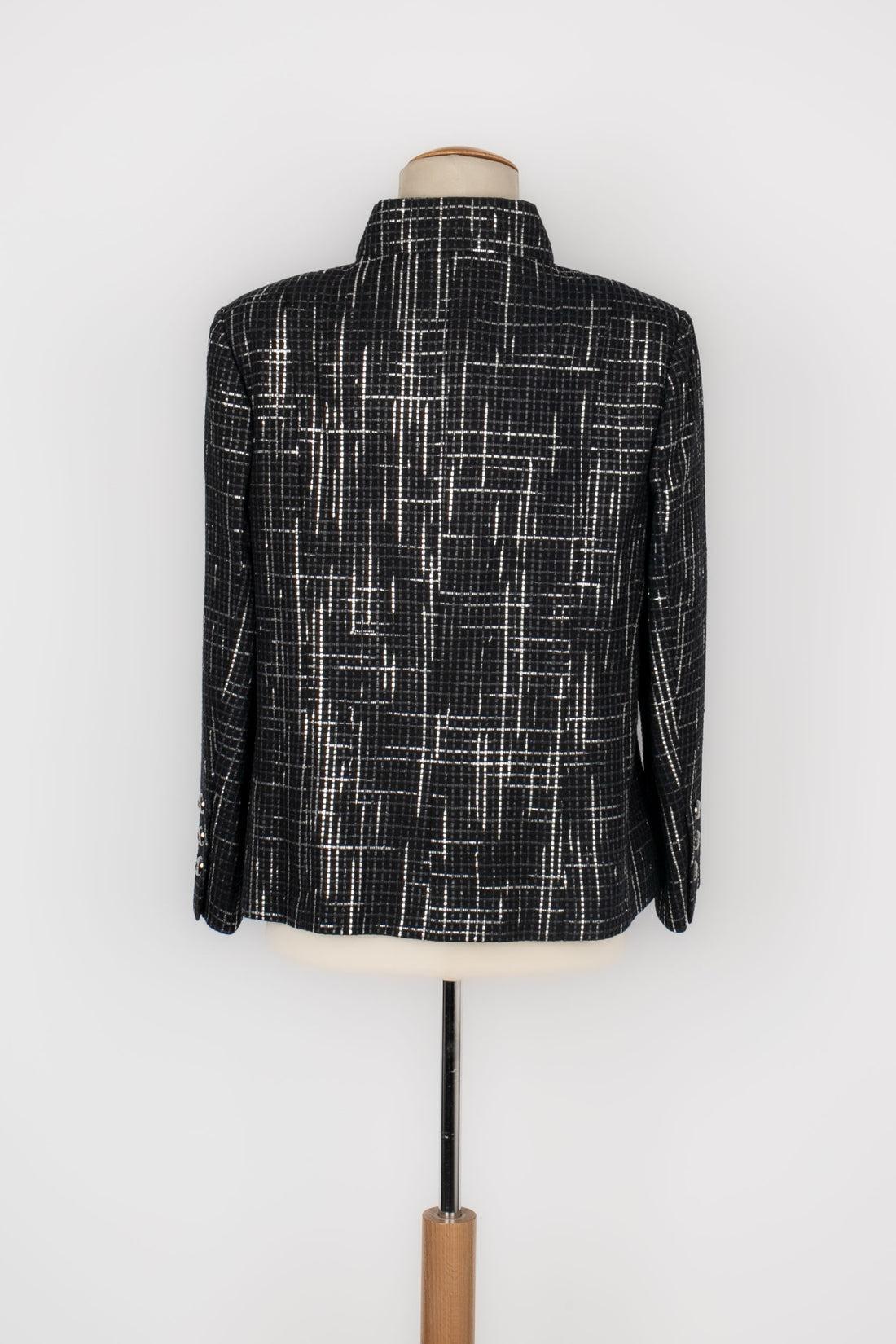 Black Chanel Tweed Jacket For Sale