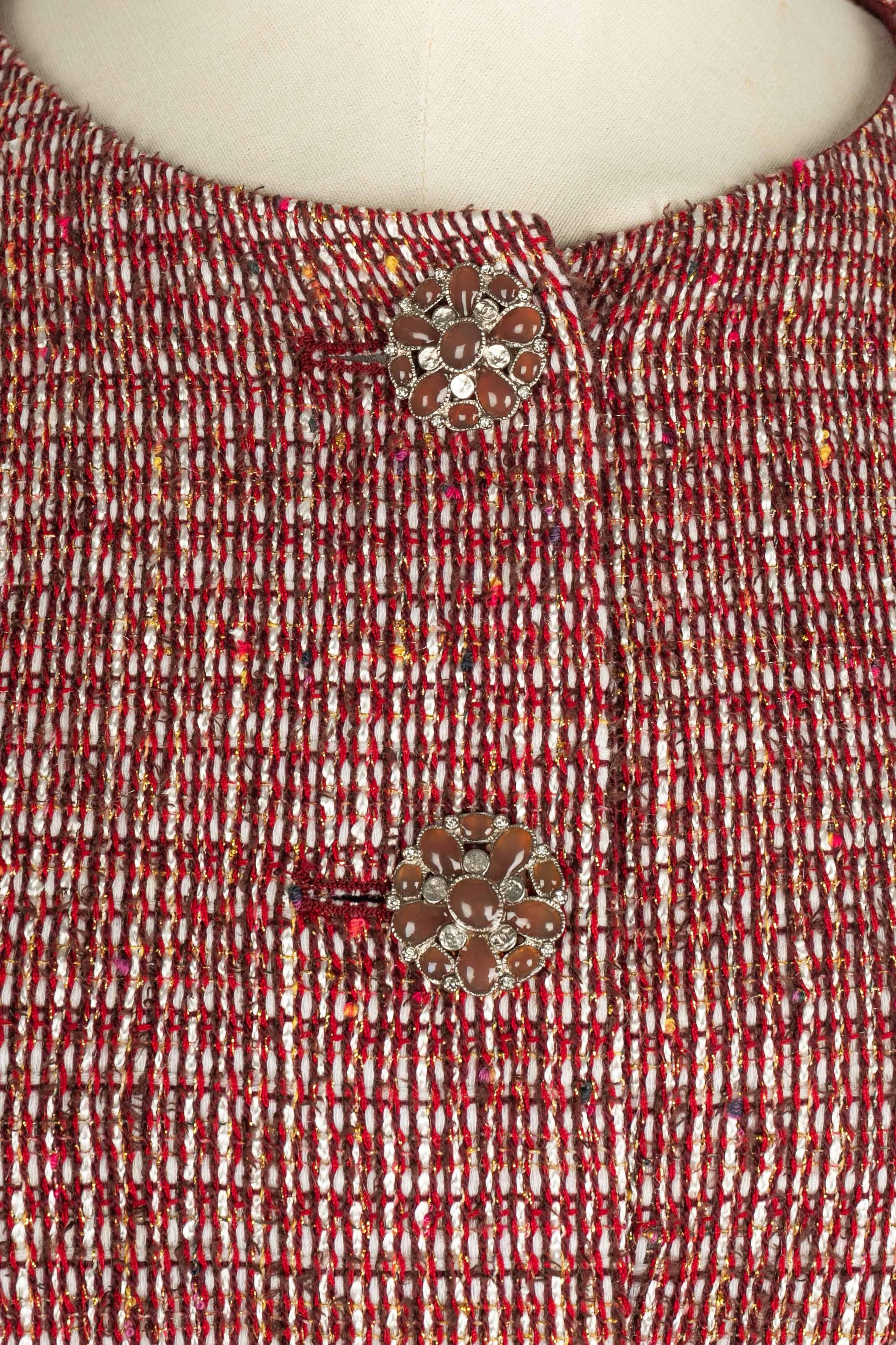 Beige Giacca Chanel in tweed in vendita