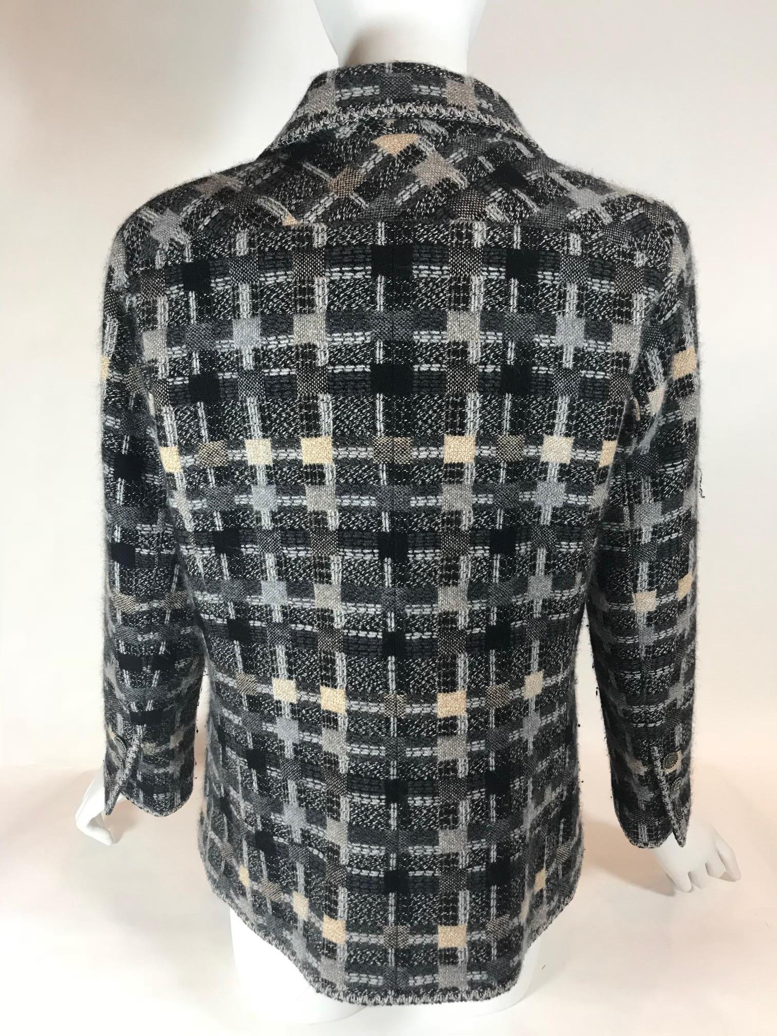 Women's or Men's Chanel Tweed Jacket For Sale