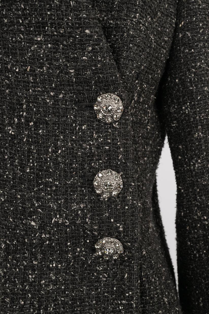 Chanel Tweed-Jacke aus Tweed im Angebot 5